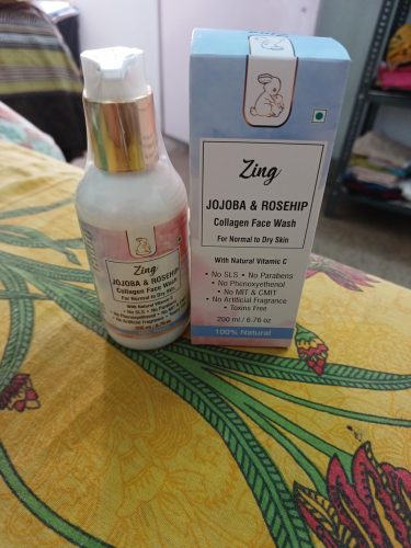 Zing Collagen Jojoba Face Wash | Normal to Dry Skin | Pregnancy & Breastfeeding Safe photo review